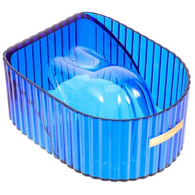 FRCOLOR Blue Acrylic Nail Soaking Bowl for Manicure and Nail Art