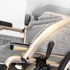 PNAJFUEL Lightweight Manual Wheelchair, Portable, Travel, Hand Brakes, Puncture-Proof Tires view 3