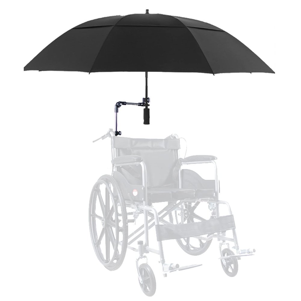 Wheelchair Sunshade and Rain Cover, Foldable Canopy, UV-Resistant, for Most Wheelchairs