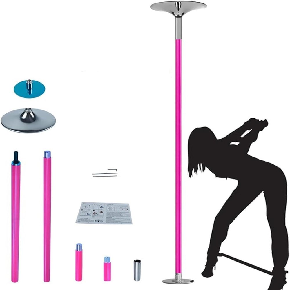 Adjustable Spinning Pole, Silicone-Coated, 9/10/12 ft, 440 lb