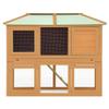 HOMIUSE Winter-Ready Outdoor Rabbit Hutch, 130 x 68 x 105 cm, XXL, Brown view 2