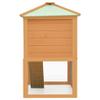 HOMIUSE Winter-Ready Outdoor Rabbit Hutch, 130 x 68 x 105 cm, XXL, Brown view 3