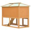 HOMIUSE Winter-Ready Outdoor Rabbit Hutch, 130 x 68 x 105 cm, XXL, Brown view 4
