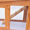 HOMIUSE Winterproof Outdoor Rabbit Hutch, 190 x 46 x 85 cm, Brown view 4