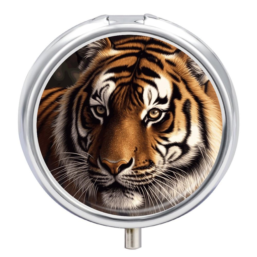 Portable Travel Pill Organizer - Bengal Tiger