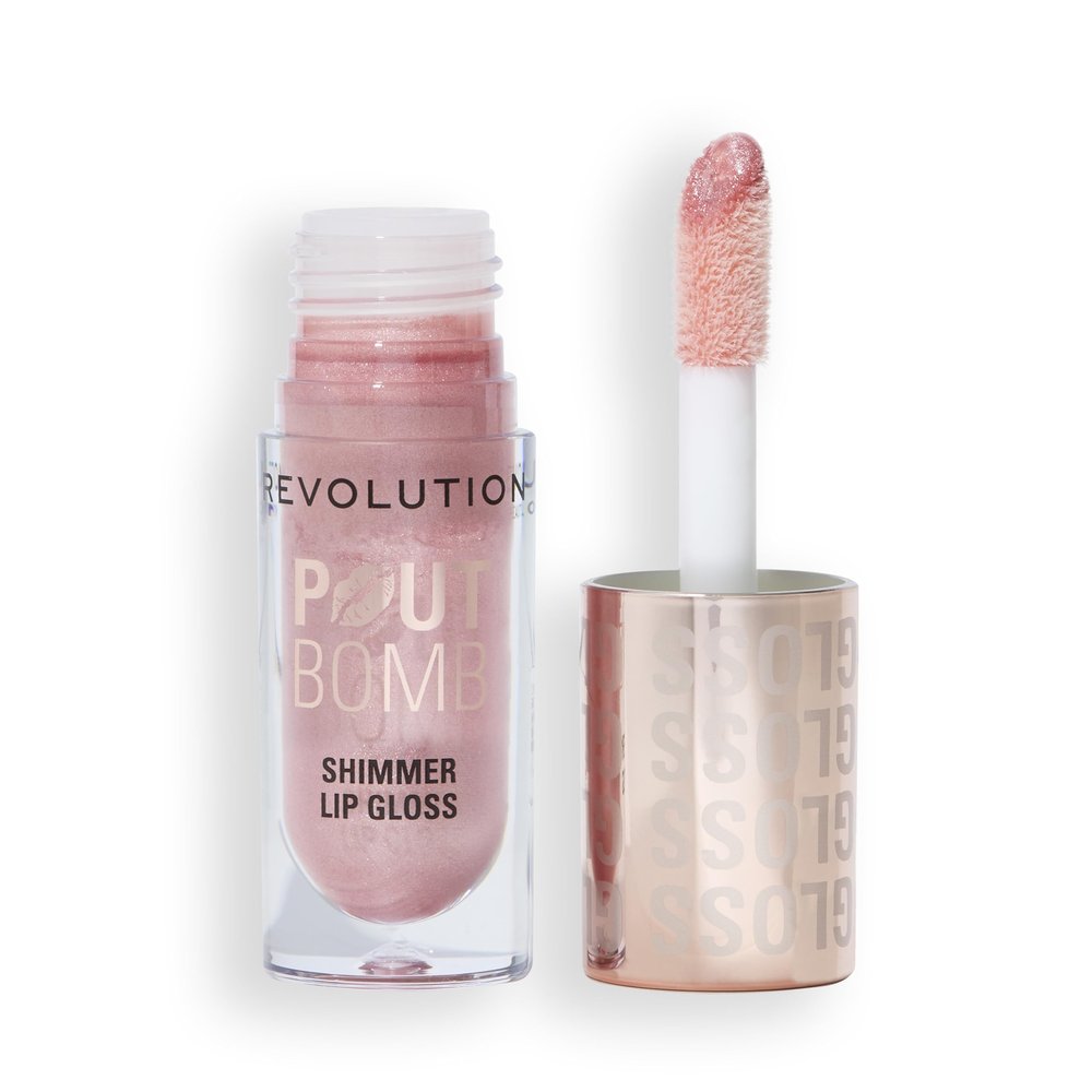 Revolution Pout Bomb Shimmer Lip Gloss, Shine Pink