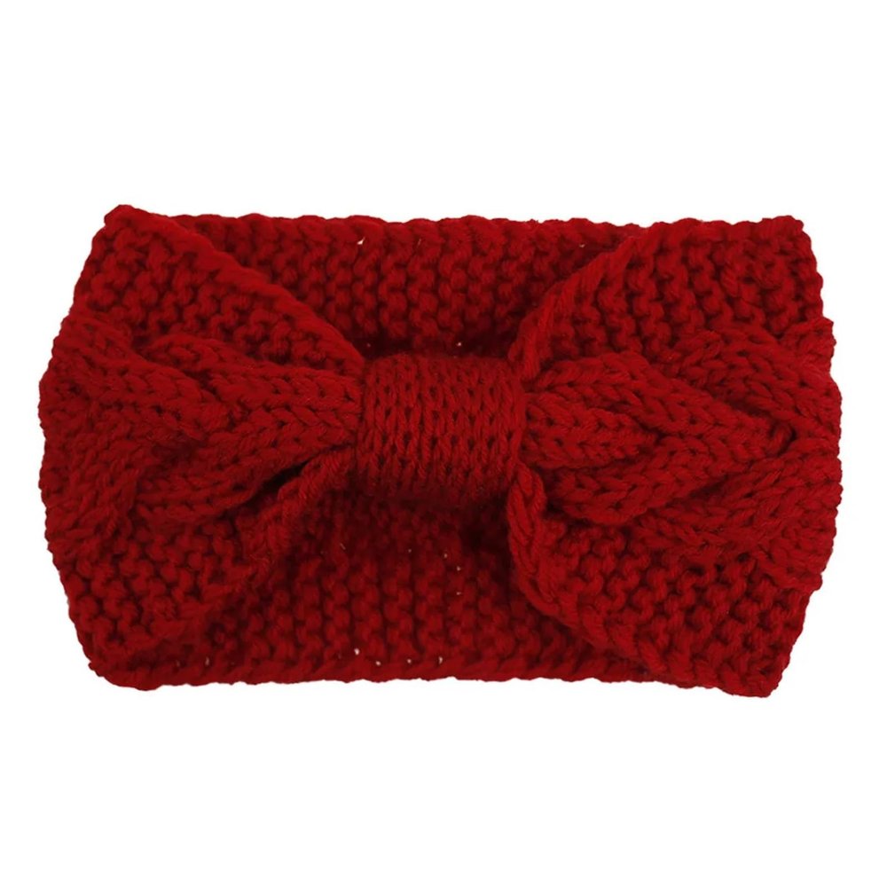 LHSJYG Women's Winter Twisted Knit Headband, Red