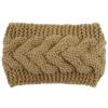 LHSJYG Women's Winter Twisted Knit Headband, Red view 2