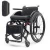 Lightweight Aluminum Alloy Wheelchair, Portable Folding Self-Propelled Sport and Leisure Wheelchair, 220 lb Capacity view 1