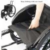 Lightweight Aluminum Alloy Wheelchair, Portable Folding Self-Propelled Sport and Leisure Wheelchair, 220 lb Capacity view 4
