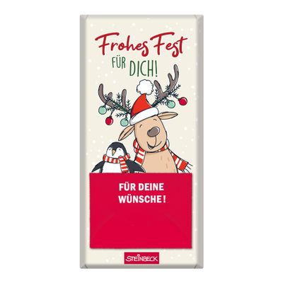 STEINBECK Christmas Milk Chocolate Bar, 100 g, with Cash Gift Envelope