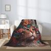 Flower Crown Cat Throw Blanket, 76.2 x 101.6 cm, Super-Soft Plush Flannel view 3