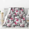 Funny Cartoon Cat Throw Blanket, 40 x 50 in., Super-Soft Plush Flannel Blanket for Couch, Sofa, or Bed view 1
