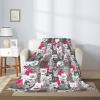 Funny Cartoon Cat Throw Blanket, 40 x 50 in., Super-Soft Plush Flannel Blanket for Couch, Sofa, or Bed view 3