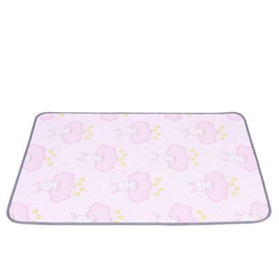 FANSU Reusable Puppy Training Pad, Cartoon Print, Washable, 150 x 90 cm, Pink, 1-Pack
