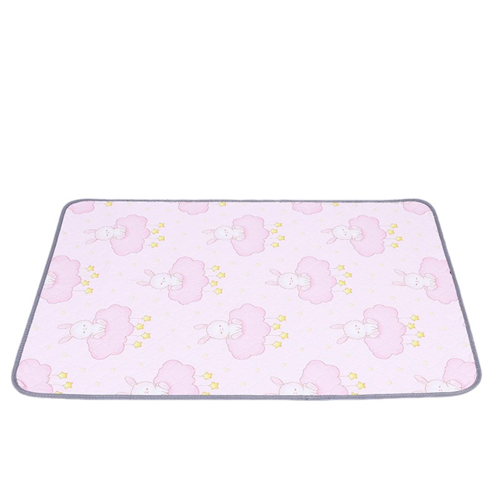 FANSU Reusable Puppy Training Pad, Cartoon Print, Washable, 150 x 90 cm, Pink, 1-Pack