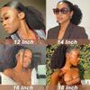 Human Hair Ponytail Extension, 25.461 cm, Afro Kinky Curly Drawstring Clip-In view 4