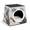 YKUDBN Cozy Capsule Pet Nest for Small Cats and Dogs, Koala and Butterfly Print view 1
