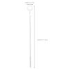 Reusable Straw Brush, Stainless Steel and Nylon, White view 2