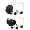 PRETYZOOM Transparent Storage Boxes for Makeup, Cotton Pads, and Cotton Swabs, 2 Pcs. view 1