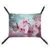 YJWANDO Pet Hammock with Orchid Flower Butterfly Print, Breathable Canvas, Adjustable and Portable view 1
