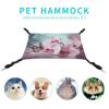 YJWANDO Pet Hammock with Orchid Flower Butterfly Print, Breathable Canvas, Adjustable and Portable view 4