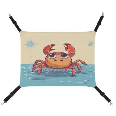 WYUSPGK Cozy Pet Hammock with Summer Crab Print