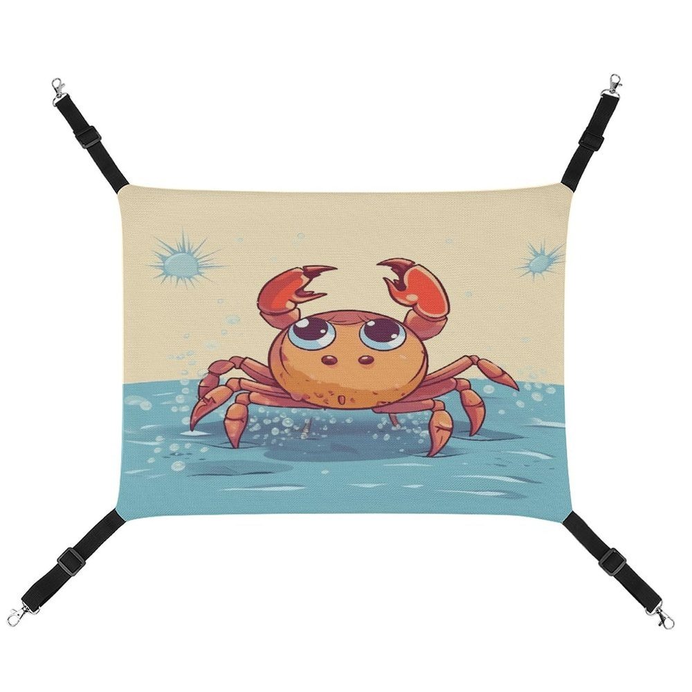 WYUSPGK Cozy Pet Hammock with Summer Crab Print