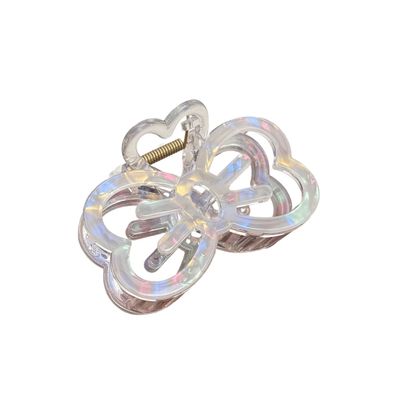 SQMSK 8.9 cm Hair Claw Clips, Hollow Bow, Colorful Claw Clips for Girls, Medium Clips for Fine Hair