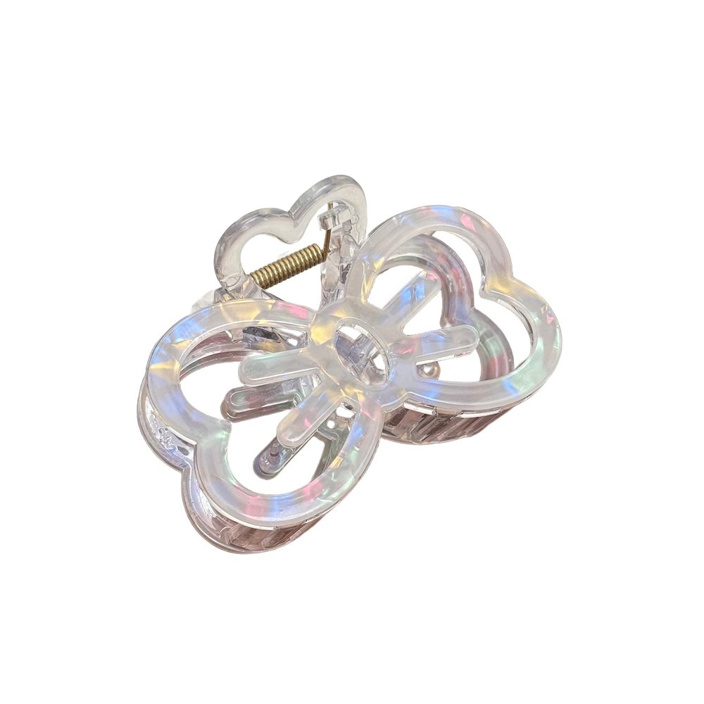 SQMSK 8.9 cm Hair Claw Clips, Hollow Bow, Colorful Claw Clips for Girls, Medium Clips for Fine Hair
