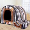 Large 2-in-1 Dog Bed House with Roof and Washable Orthopedic Cushion view 1