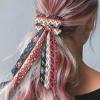 Xoenoiee Christmas-Style Hair Ties for Women, Satin Bow, Thick Hair, Bunny-Ear Elastic Hair Ties, 2 Pieces view 2
