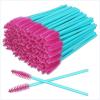 Makeup Brush Set, 1,000-Piece Assorted-Color Eyelash Brushes, Nylon Mascara Wands, Gold Handles (14) view 1