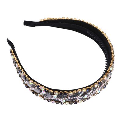 FRCOLOR Women's Crystal Rhinestone Headband, Fashionable Hair Accessory