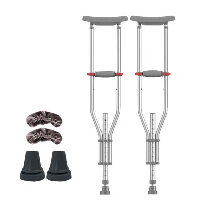 Adult Forearm Crutches, Adjustable Lightweight Aluminum Crutches for Teens and Adults, Ideal for Travel or Work