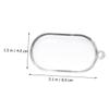 Transparent TPU Protective Case for Wireless Earbuds with Carabiner view 2
