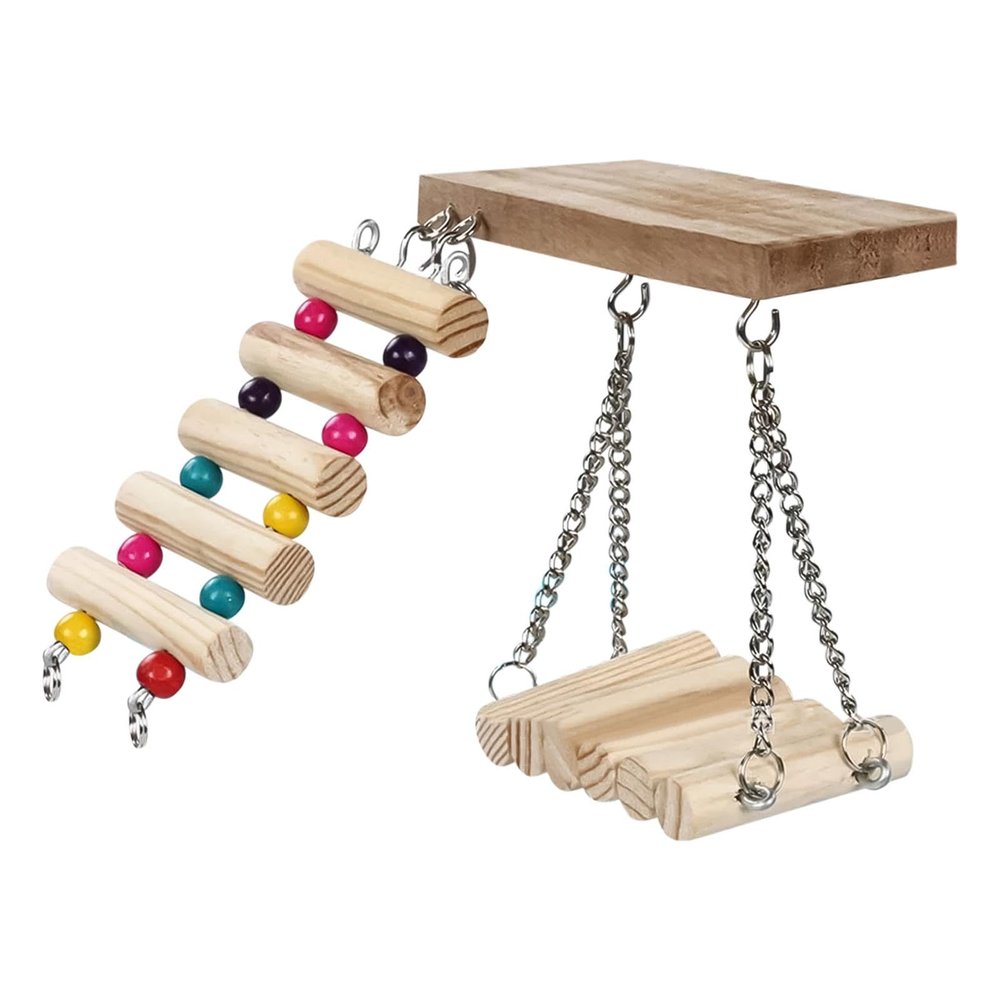 Bird Perch with Ladder for Cockatiels