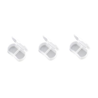 FOMIYES 3-Pack Travel Pill Boxes with 2 Compartments