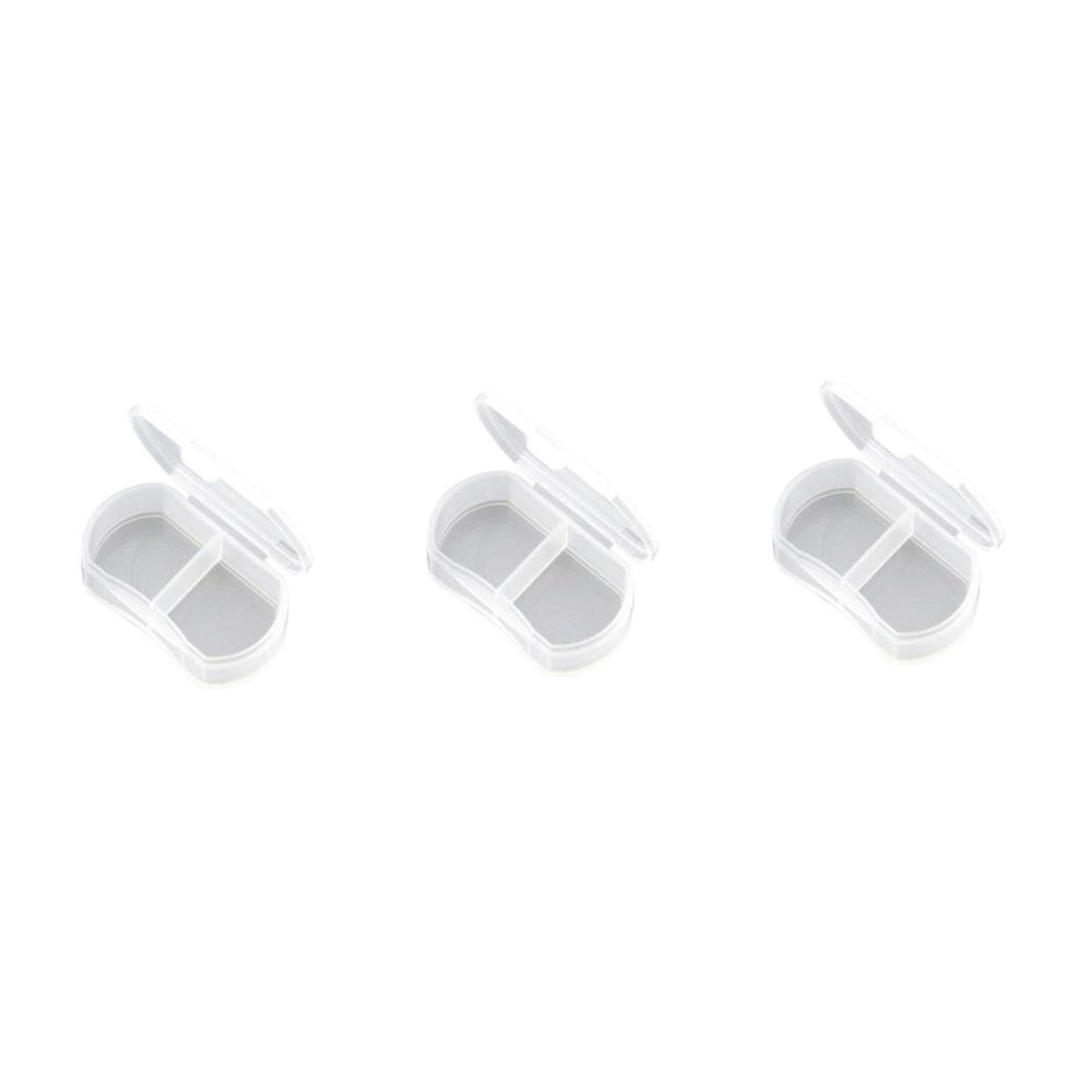 FOMIYES 3-Pack Travel Pill Boxes with 2 Compartments