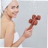 Handheld Massage Roller for Neck and Feet, Brown view 3
