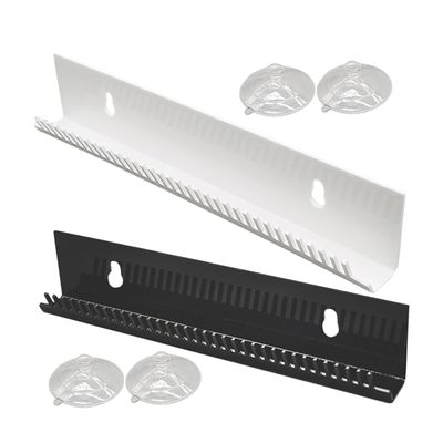 Levemolo Hair Extension Holder for Styling, 2-Pack, Black, No-Drill Wall Mount