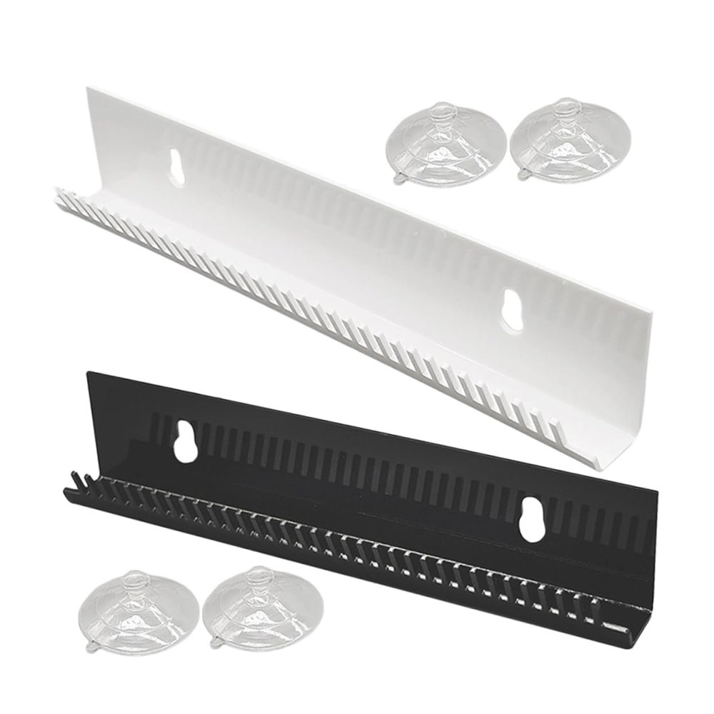 Levemolo Hair Extension Holder for Styling, 2-Pack, Black, No-Drill Wall Mount