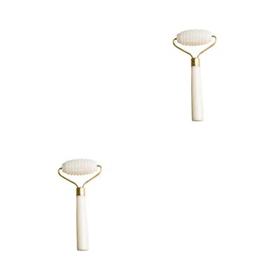 FRCOLOR 2-Piece Jade Facial Roller Set