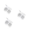 Beaupretty 3-Pack 2-Compartment Travel Pill Boxes, Mini Portable Medication Cases, White view 1