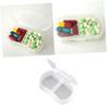 Beaupretty 3-Pack 2-Compartment Travel Pill Boxes, Mini Portable Medication Cases, White view 2