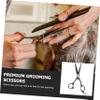 FRCOLOR 3-Piece Professional Hair Cutting Scissors, Black Stainless Steel Barber Shears view 4
