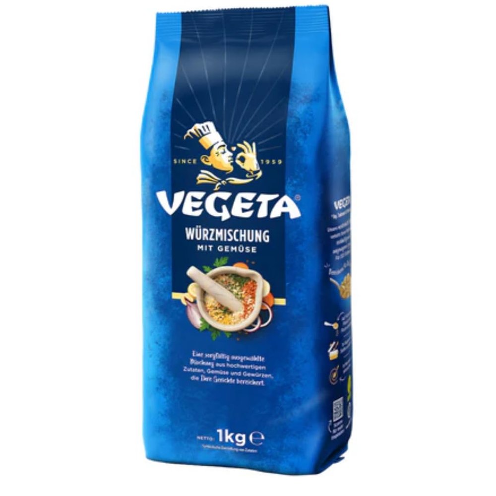 Podravka Vegeta Vegetable Seasoning Mix, 1,000 g Can, with Pufai