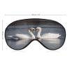 Sleep Mask for Women and Men, Printed White Swan Design, Adjustable and Lightweight view 2