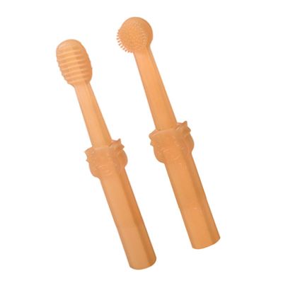 Dog Toothbrush Set with Dual Head and Non-Slip Silicone Handle