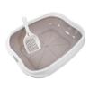 BCOATH Semi-Enclosed ABS Cat Litter Box with Splash and Leak Protection view 1